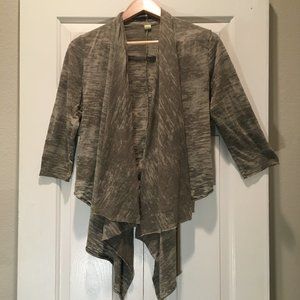 Semi-Sheer Drape Cardigan S